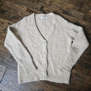 NAKED TAN WOOL BLEND CARDIGAN